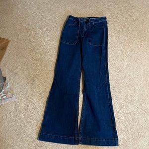 Mossimo High Rise dark wash flare jeans, Size 28